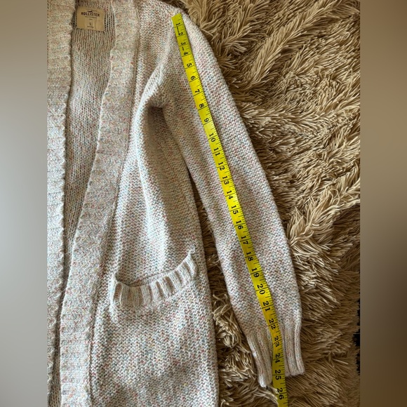 Hollister S Pink Blue Open Long Cardigan Sweater - Picture 9 of 9